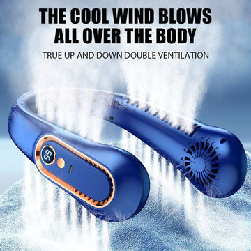 NeckBreeze: The Digital Display Bladeless Neckband Air Cooler